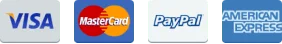 Pagamenti accettati: Visa, Mastercard, PayPal, American Express